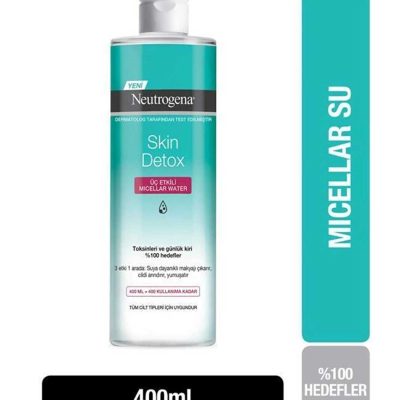 محلول میسلار واتر مدل Skin Detox مناسب انواع پوست حجم 400 میل نوتروژینا
