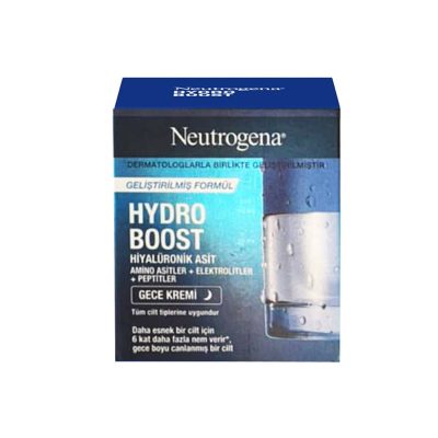 کرم شب آبرسان و رفع خستگی پوست مدل Hydro Boost حجم 50 میل نوتروژینا