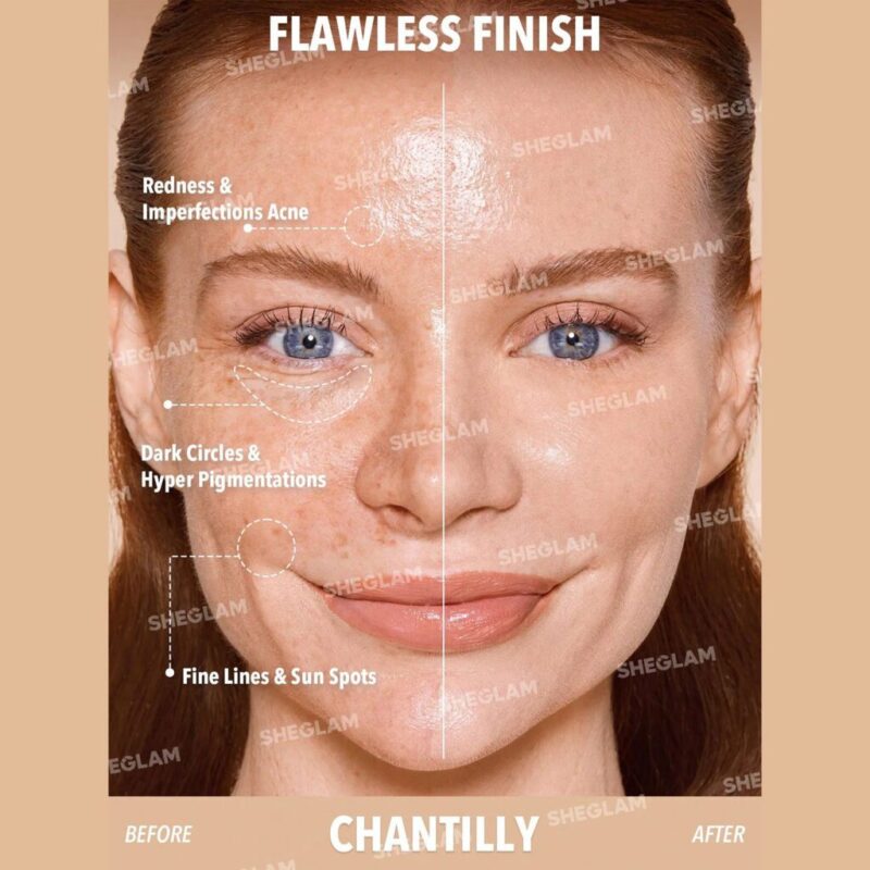 کرم پودر استیکی شیگلم مدل مغناطیسی رنگ Chantilly - تصویر 4