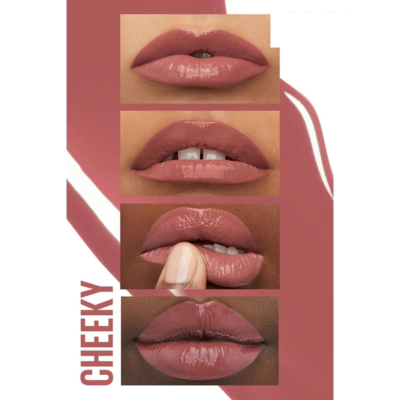 رژ-لب-مایع-براق-میبلین-سوپر-استی-مدل-VINYL-INK-شماره-35-رنگ-CHEEKY-زیبامون