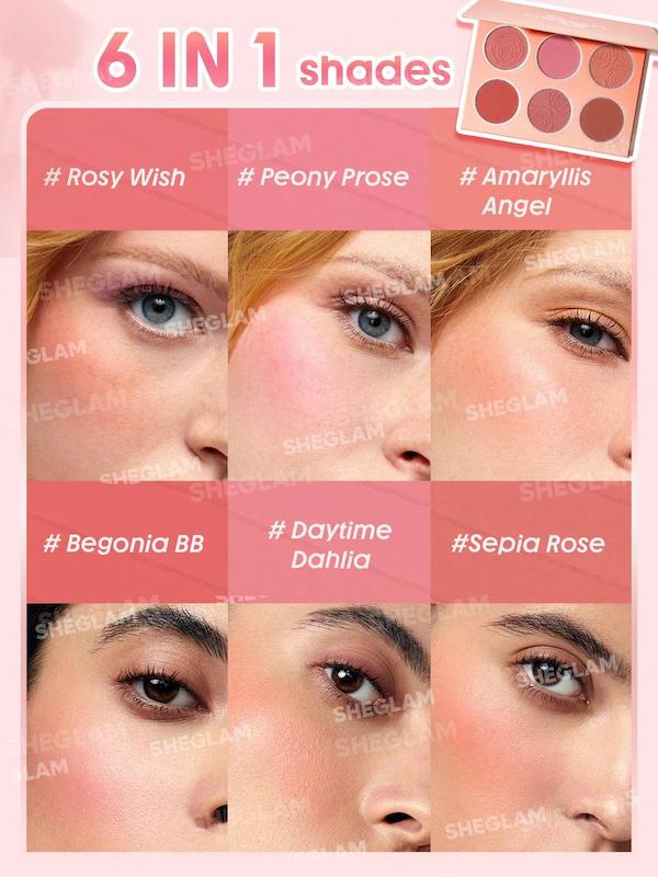 رژگونه ۶ رنگ Floral Flush Blush شیگلم - تصویر 3