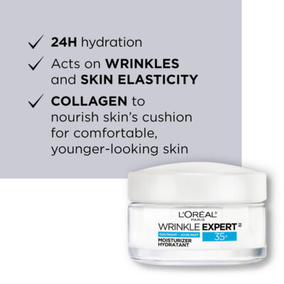 کرم-روز-ضد چروک-و-آبرسان-کلاژن-+35-سال-لورال-Loreal-مدل-Wrinkle-Expert-حجم-50-میل