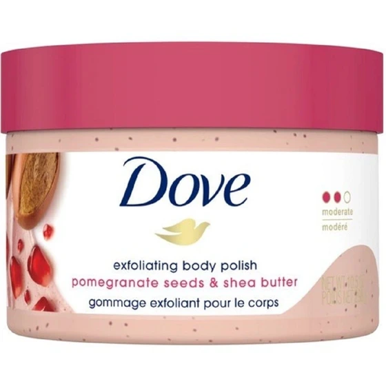 dove-pomegranate-shea-butter-body-scrub خرید اسکراب بدن داو Pomegranate Seeds Shea Butter