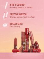 رژ لب 4 در 1 شیگلم 4in-1lip-petal stack sheglam - تصویر 5