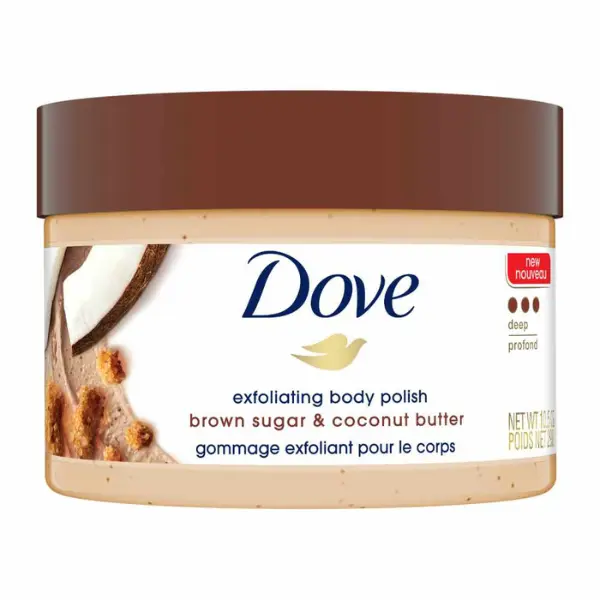 dove-brown-sugar-coconut-butter-scrub خرید اسکراب داو نارگیل Brown Sugar And Coconut Butter