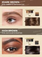 پالت سایه ابرو شیگلم مدل FULL-FILLED رنگ 102ASH BROWN - تصویر 5