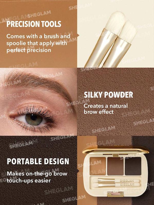 پالت سایه ابرو شیگلم مدل FULL-FILLED رنگ 102ASH BROWN - تصویر 3