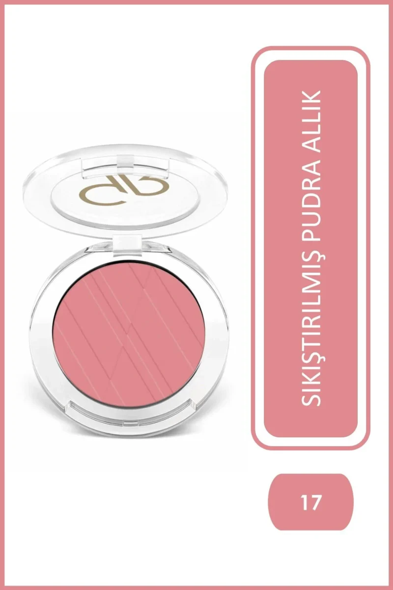 رژ گونه پودری گلدن رز مدل Powder Blush Soft And Silki رنگ Desire Pink شماره 17 - تصویر 2