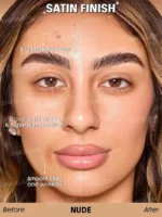 skin-sync-satin-تاثیر-nude-کرم-پودر