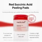 پد لایه بردار پوست مدیکیوب مدل Red Succinic Acid - تصویر 2