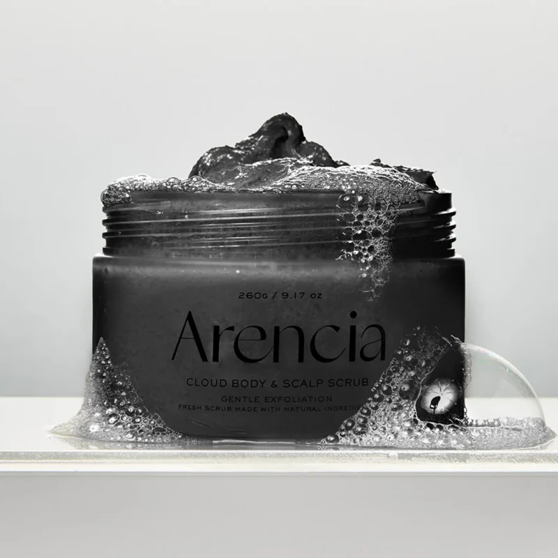 اسکراب بدن و پوست سر ابری چای سیاه و یوزو آرنسیا Cloud body & scalp scrub black tea & YUZU (Arencia) - تصویر 2